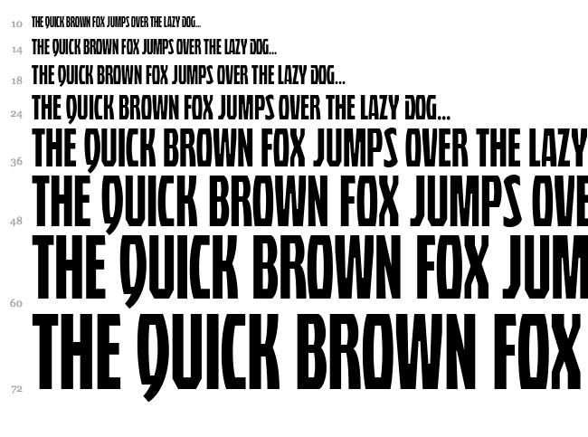 Quasix Titling font waterfall